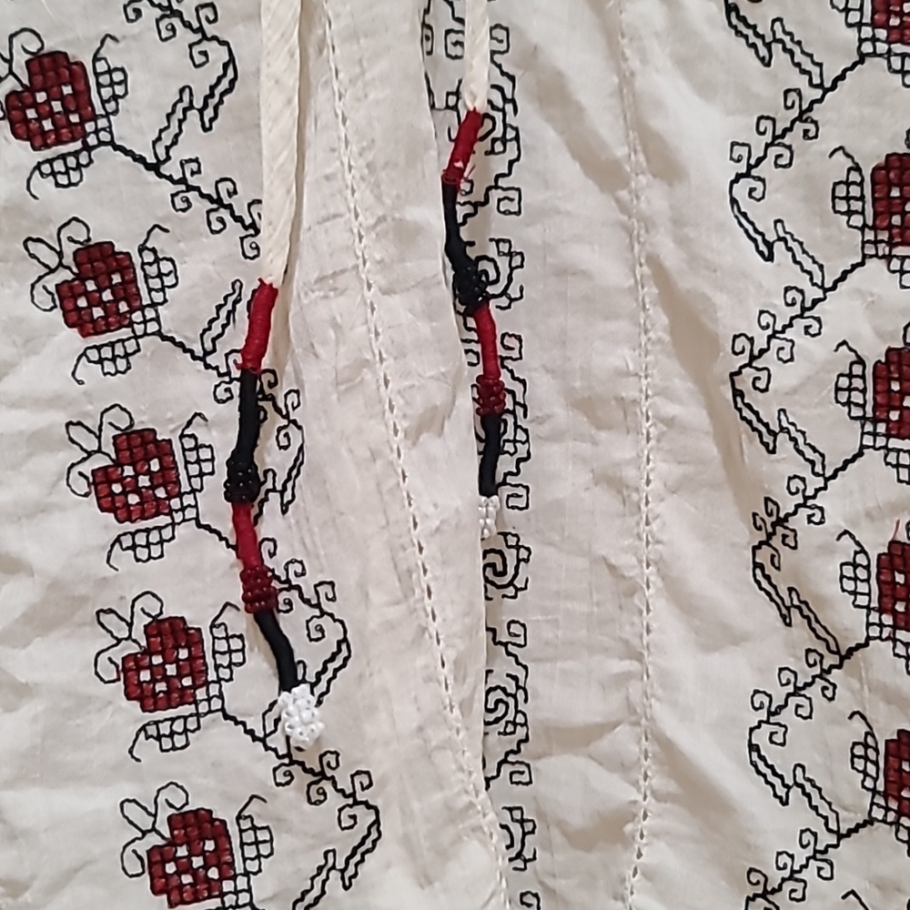 Zara Boho Embroidered Blouse Size L - Picture 4 of 4
